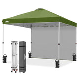 10x10 Commercial Pop up Canopy with 1 Sidewall - Eagle Peak