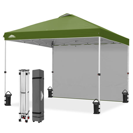 10x10 Commercial Pop up Canopy with 1 Sidewall - Eagle Peak