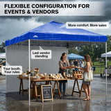 10x10 Commercial Pop up Canopy with 1 Sidewall - Eagle Peak