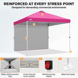 10x10 Commercial Pop up Canopy with 1 Sidewall - Eagle Peak