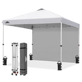 10x10 Commercial Pop up Canopy with 1 Sidewall - Eagle Peak