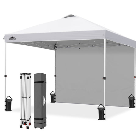 10x10 Commercial Pop up Canopy with 1 Sidewall - Eagle Peak