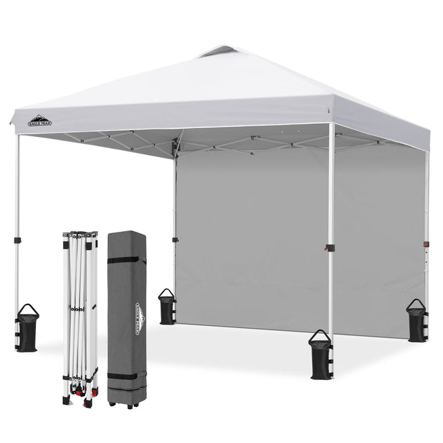 10x10 Commercial Pop up Canopy with 1 Sidewall - Eagle Peak