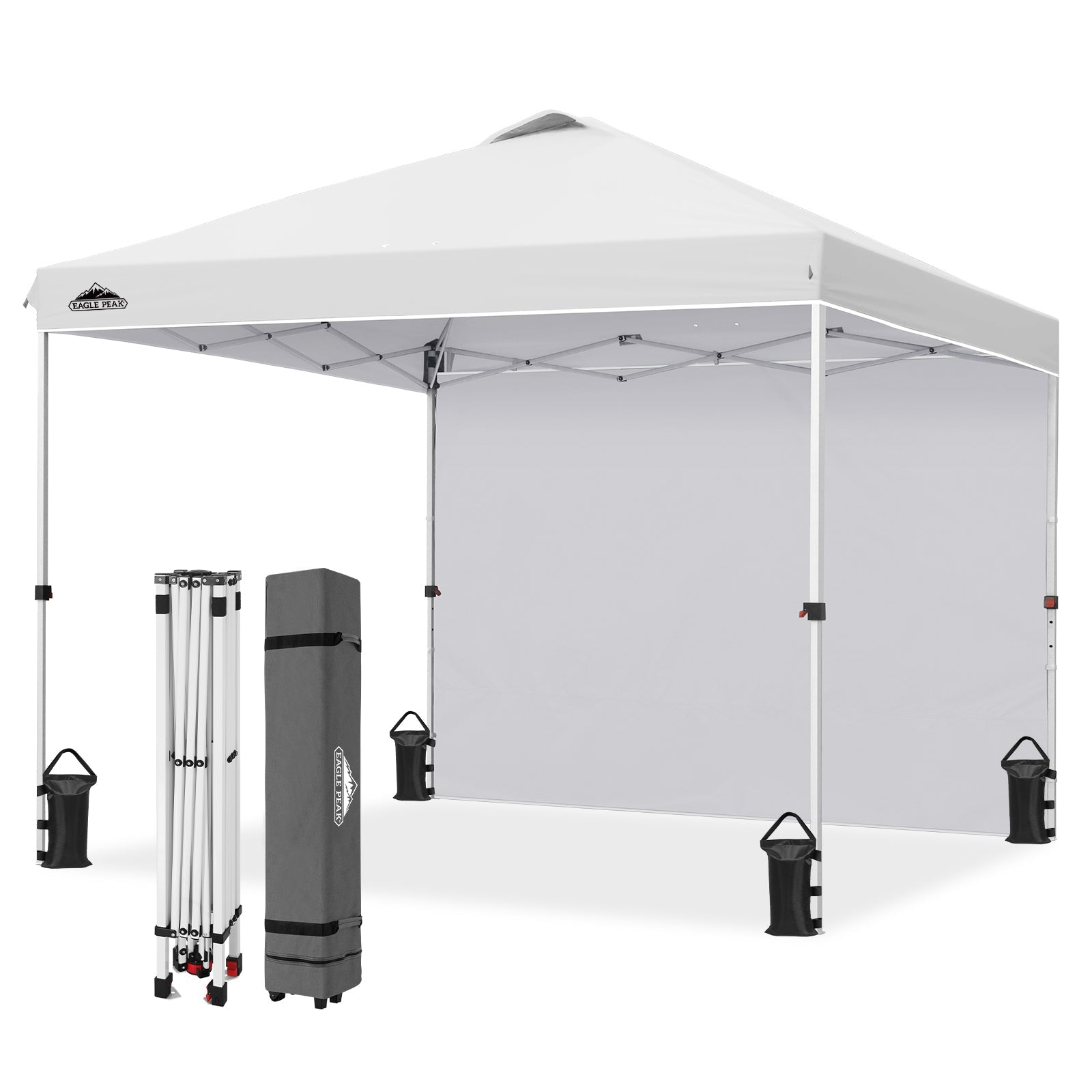 10x10 Pop Up Canopy Tent with Sidewall — PeakPush™ Setup – Eagle Peak®
