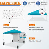 10x10 Commercial Pop up Canopy with 1 Sidewall - Eagle Peak