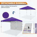 10x10 Commercial Pop up Canopy with 1 Sidewall - Eagle Peak Custom Canopy Tent