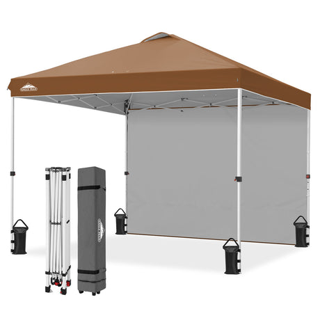 10x10 Commercial Pop up Canopy with 1 Sidewall - Eagle Peak
