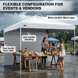 10x10 Commercial Pop up Canopy with 1 Sidewall - Eagle Peak
