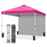 10x10 Commercial Pop up Canopy with 1 Sidewall - Eagle Peak