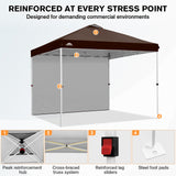 10x10 Commercial Pop up Canopy with 1 Sidewall - Eagle Peak