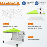 10x10 Commercial Pop up Canopy with 1 Sidewall - Eagle Peak