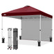 10x10 Commercial Pop up Canopy with 1 Sidewall - Eagle Peak