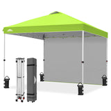 10x10 Commercial Pop up Canopy with 1 Sidewall - Eagle Peak