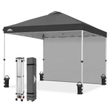 10x10 Commercial Pop up Canopy with 1 Sidewall - Eagle Peak