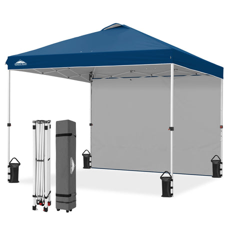 10x10 Commercial Pop up Canopy with 1 Sidewall - Eagle Peak