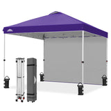 10x10 Commercial Pop up Canopy with 1 Sidewall - Eagle Peak