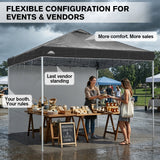 10x10 Commercial Pop up Canopy with 1 Sidewall - Eagle Peak