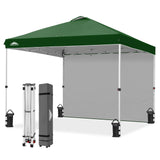 10x10 Commercial Pop up Canopy with 1 Sidewall - Eagle Peak
