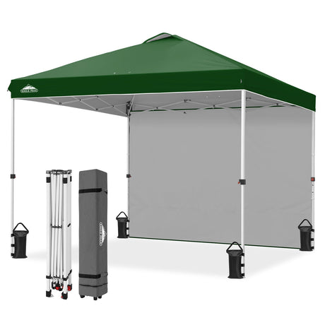 10x10 Commercial Pop up Canopy with 1 Sidewall - Eagle Peak