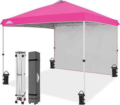 10x10 Commercial Pop up Canopy with 1 Sidewall - Eagle Peak Custom Canopy Tent