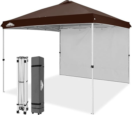 10x10 Commercial Pop up Canopy with 1 Sidewall - Eagle Peak Custom Canopy Tent