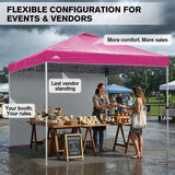 10x10 Commercial Pop up Canopy with 1 Sidewall - Eagle Peak