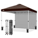 10x10 Commercial Pop up Canopy with 1 Sidewall - Eagle Peak