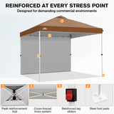 10x10 Commercial Pop up Canopy with 1 Sidewall - Eagle Peak