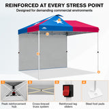 10x10 Commercial Pop up Canopy with 1 Sidewall - Eagle Peak