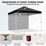 10x10 Commercial Pop up Canopy with 1 Sidewall - Eagle Peak