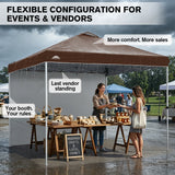 10x10 Commercial Pop up Canopy with 1 Sidewall - Eagle Peak