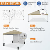 10x10 Commercial Pop up Canopy with 1 Sidewall - Eagle Peak