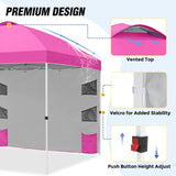 10x10 ft Pop Up Canopy Tent with Sidewall - Eagle Peak Custom Canopy Tent
