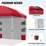 10x10 ft Pop Up Canopy Tent with Sidewall - Eagle Peak Custom Canopy Tent