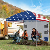 10x10 ft Pop Up Canopy Tent with Sidewall - Eagle Peak Custom Canopy Tent
