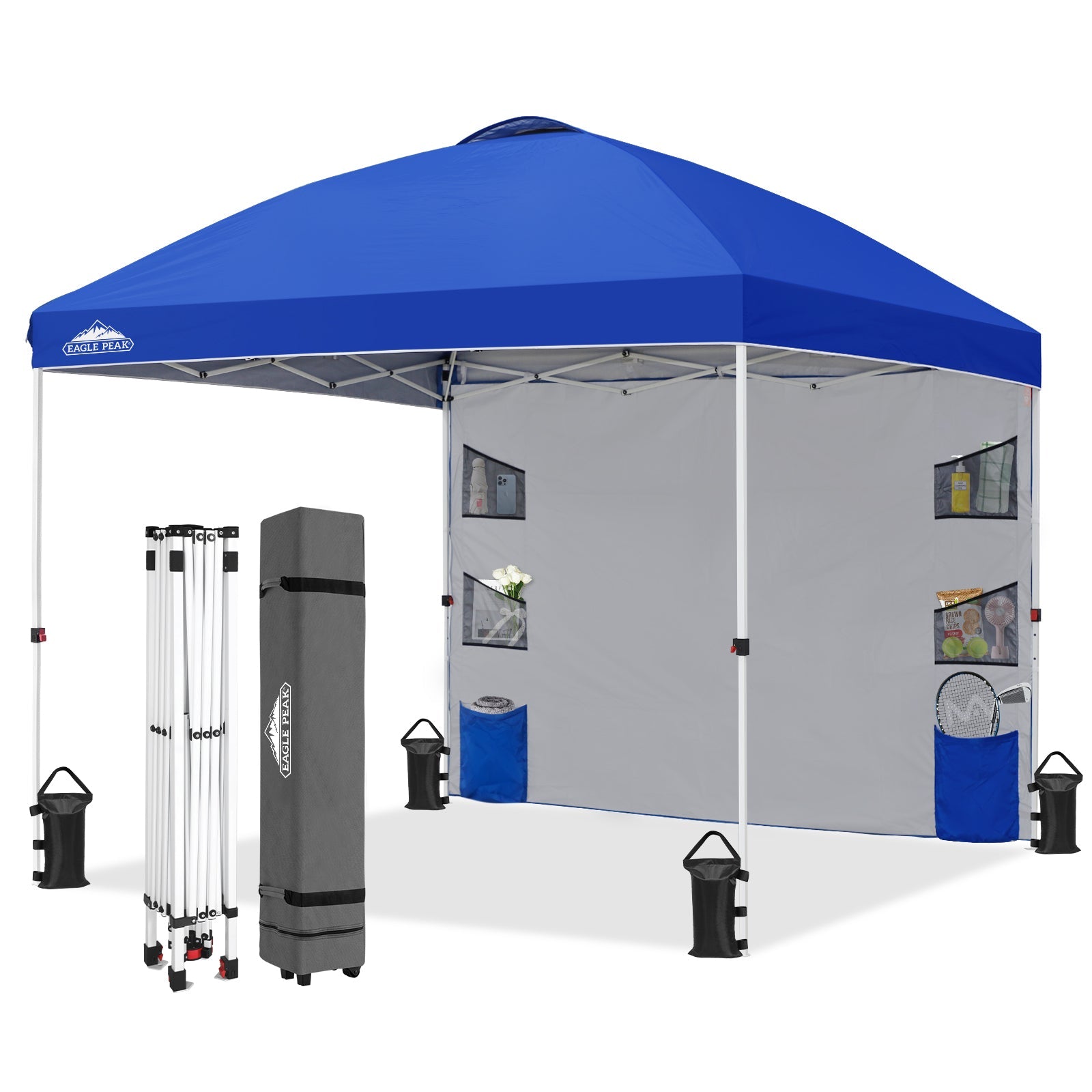 10x10 ft Pop Up Canopy Tent with Sidewall