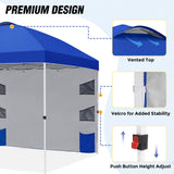 10x10 ft Pop Up Canopy Tent with Sidewall - Eagle Peak Custom Canopy Tent