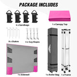 10x10 ft Pop Up Canopy Tent with Sidewall - Eagle Peak Custom Canopy Tent