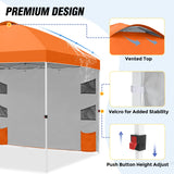 10x10 ft Pop Up Canopy Tent with Sidewall - Eagle Peak Custom Canopy Tent