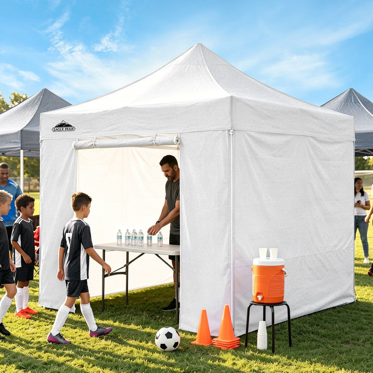 10x10 Heavy Duty Pop up Commercial Canopy with Removable Sidewalls - Eagle Peak