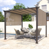 10x10 Metal Pergola with Textilene Top - Eagle Peak Custom Canopy Tent