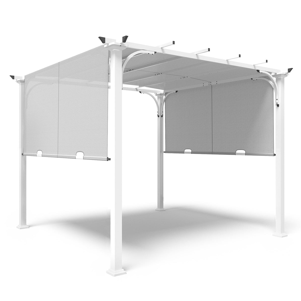 10x10 Metal Pergola with Textilene Top - Eagle Peak Custom Canopy Tent