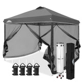 10x10 Outdoor Easy Pop up Canopy with Netting Mesh Side Walls - Eagle Peak Custom Canopy Tent