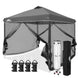 10x10 Outdoor Easy Pop up Canopy with Netting Mesh Side Walls - Eagle Peak Custom Canopy Tent