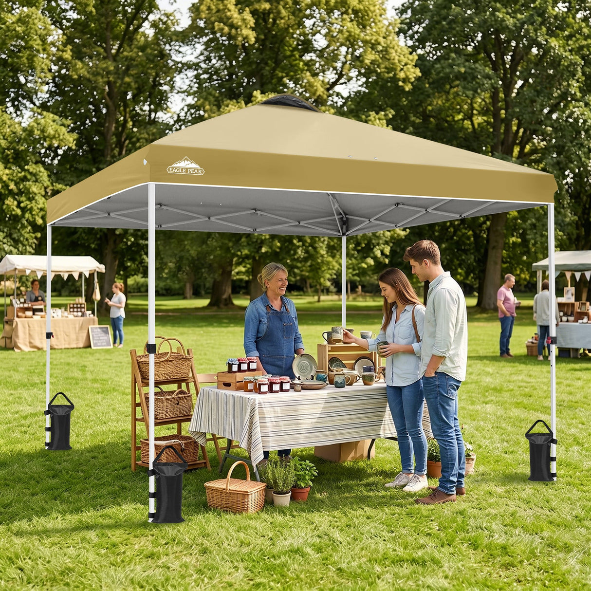 10x10 Pop Up Canopy Tent — Easy Setup with PeakPush™ Center Lock - Eagle Peak®