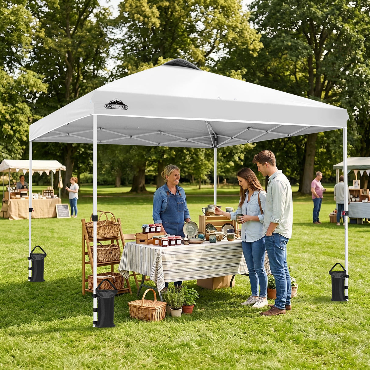 10x10 Pop Up Canopy Tent — Easy Setup with PeakPush™ Center Lock - Eagle Peak®
