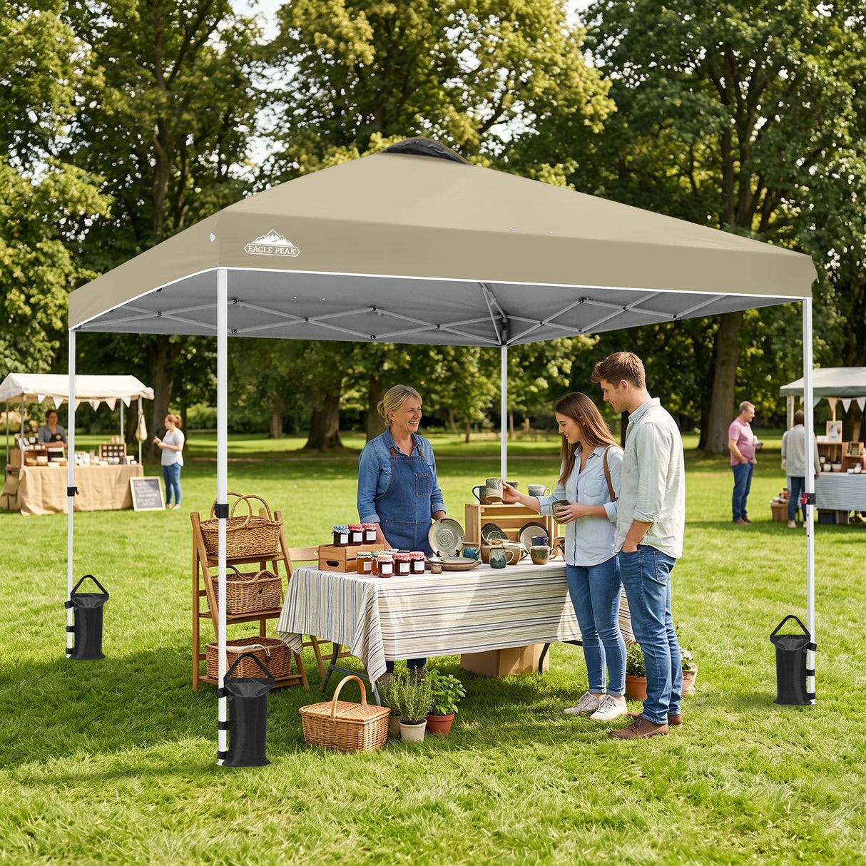10x10 Pop Up Canopy Tent — Easy Setup with PeakPush™ Center Lock - Eagle Peak®