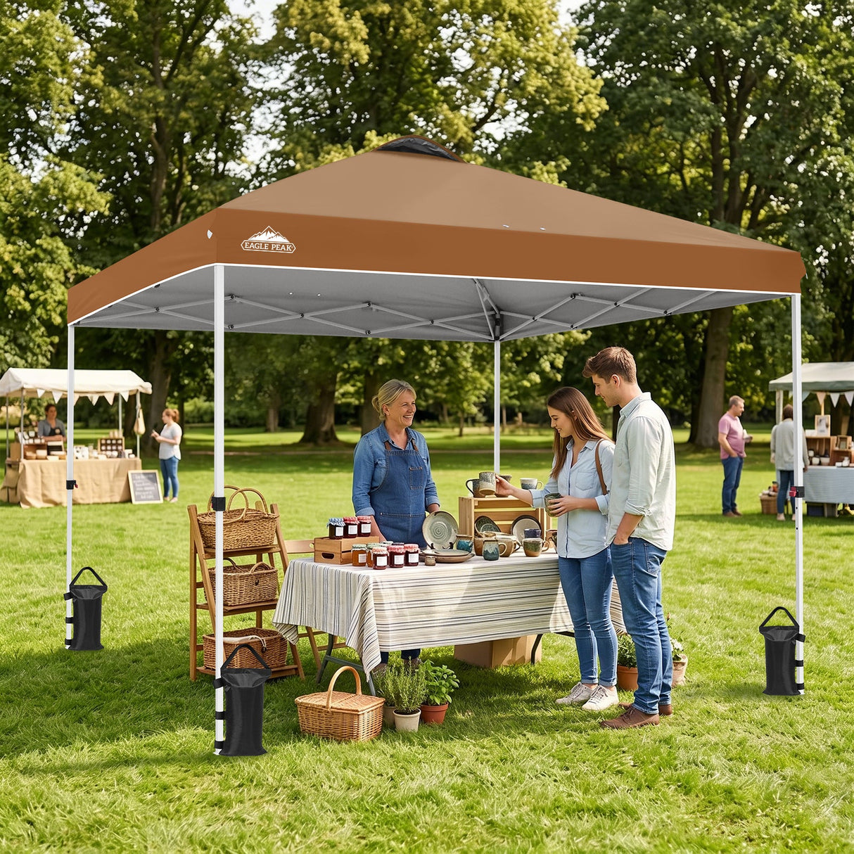 10x10 Pop Up Canopy Tent — Easy Setup with PeakPush™ Center Lock - Eagle Peak®