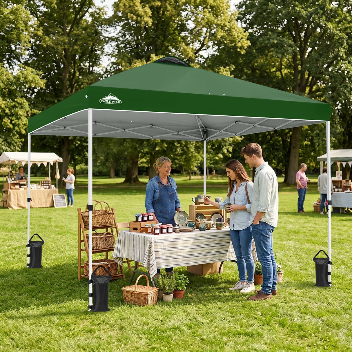 10x10 Pop Up Canopy Tent — Easy Setup with PeakPush™ Center Lock - Eagle Peak®