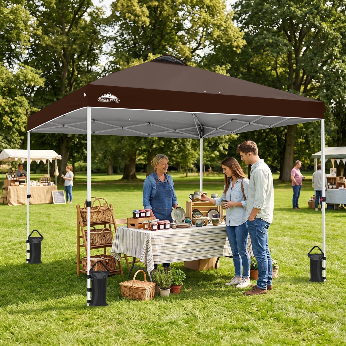 10x10 Pop Up Canopy Tent — Easy Setup with PeakPush™ Center Lock - Eagle Peak®